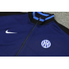 Inter Milan Full Zip Jacket Long Sleeve Soccer Training Coat Sky Blue