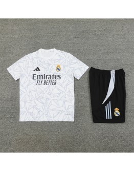 Real Madrid Adult Short Sleeve Training Suit White camouflage