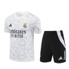 Real Madrid Adult Short Sleeve Training Suit White camouflage