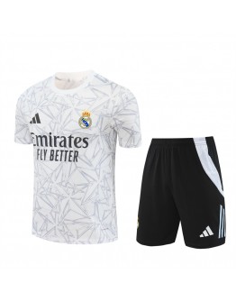 Real Madrid Adult Short Sleeve Training Suit White camouflage