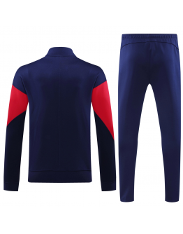 PSG Full Zip Jacket Long Sleeve Soccer Training Coat Deep Blue