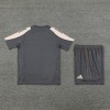 Real Madrid Adult Short Sleeve Training Suit Dark Grey