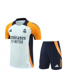 Real Madrid Adult Short Sleeve Training Suit Orange