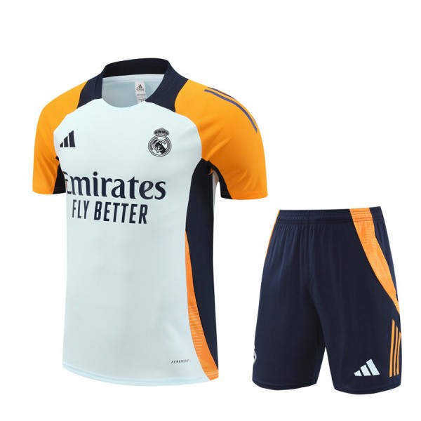 Real Madrid Adult Short Sleeve Training Suit Orange