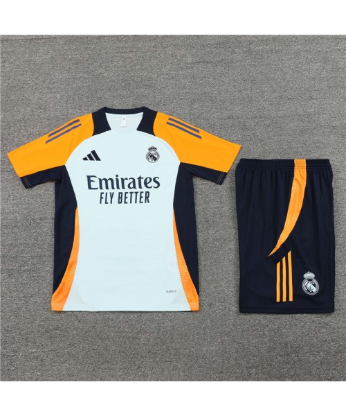 Real Madrid Adult Short Sleeve Training Suit Orange