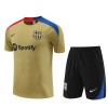 Barcelona Adult Short Sleeve Training Suit Gold