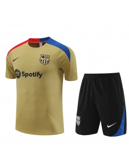 Barcelona Adult Short Sleeve Training Suit Gold