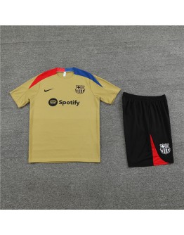 Barcelona Adult Short Sleeve Training Suit Gold