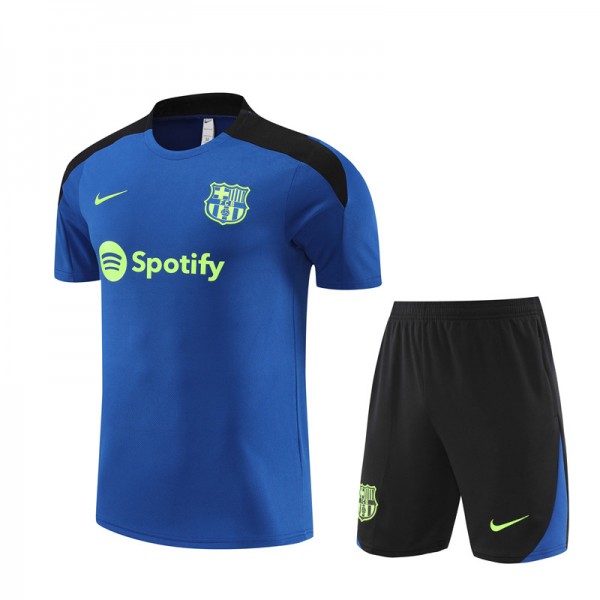 Barcelona Adult Short Sleeve Training Suit Blue