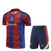 Barcelona Adult Short Sleeve Training Suit Red-Blue