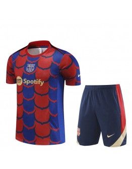 Barcelona Adult Short Sleeve Training Suit Red-Blue