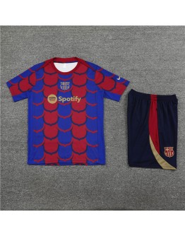 Barcelona Adult Short Sleeve Training Suit Red-Blue