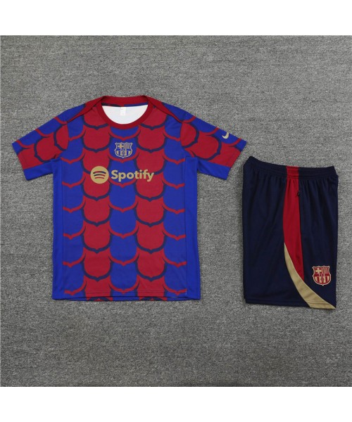 Barcelona Adult Short Sleeve Training Suit Red-Blue