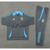 Argentina Full Zip Jacket Long Sleeve Soccer Training Coat Grey