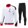 Liverpool Full Zip Jacket Long Sleeve Soccer Training Coat White