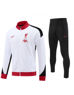 Liverpool Full Zip Jacket Long Sleeve Soccer Training Coat White