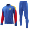 Barcelona Full Zip Jacket Long Sleeve Soccer Training Coat Blue