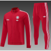 Bayern Full Zip Jacket Long Sleeve Soccer Training Coat Red