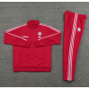 Bayern Full Zip Jacket Long Sleeve Soccer Training Coat Red