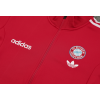 Bayern Full Zip Jacket Long Sleeve Soccer Training Coat Red