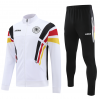 Germany Full Zip Jacket Long Sleeve Soccer Training Coat White