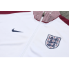 England Full Zip Jacket Long Sleeve Soccer Training Coat White