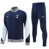 Tottenham Hotspur Full Zip Jacket Long Sleeve Soccer Training Coat Black