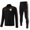 Manchester United Full Zip Jacket Long Sleeve Soccer Training Coat Black