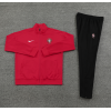 Portugal Full Zip Jacket Long Sleeve Soccer Training Coat Deep Red