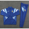 Argentina Full Zip Jacket Long Sleeve Soccer Training Coat Blue