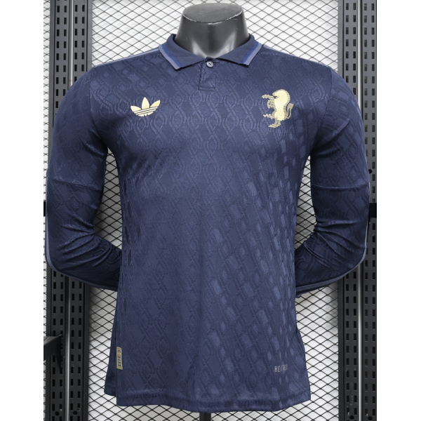 Juventus 2024/25 Away Long Sleeve Replica Custom Jersey - Blue