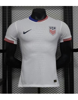 USA Nation Men's Soccer Team 2024/25 Home Replica Custom Jersey - White