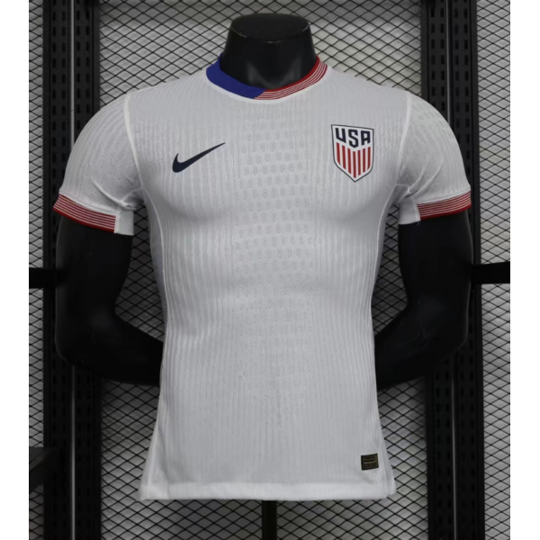 USA Nation Men's Soccer Team 2024/25 Home Replica Custom Jersey - White