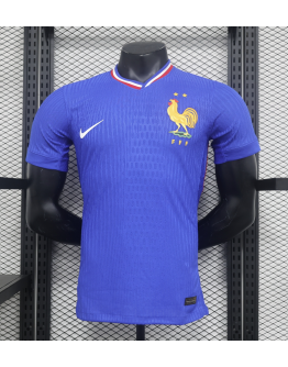 France Nation Men's 2024/25 Home Replica Custom Jersey - Blue