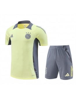 Ajax Adult Short Sleeve Training Suit Yellow Grey