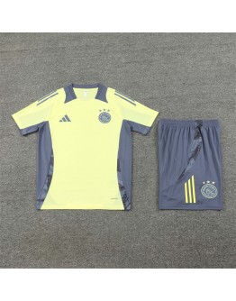 Ajax Adult Short Sleeve Training Suit Yellow Grey