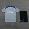 Inter Milan Adult Short Sleeve Training Suit Grey