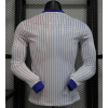 France Nation Men's 2024/25 Away Long Sleeve Replica Custom Jersey - White