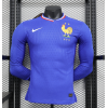 France Nation Men's 2024/25 Home Long Sleeve Replica Custom Jersey - Blue