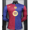 Barcelona 2024/25 Home Replica Long Sleeve Custom Jersey - Red