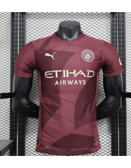 Manchester City 2024/25 Away Replica Custom Jersey - Red