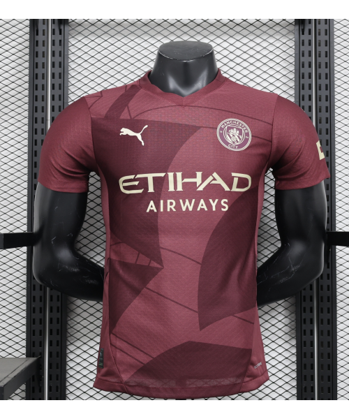 Manchester City 2024/25 Away Replica Custom Jersey - Red