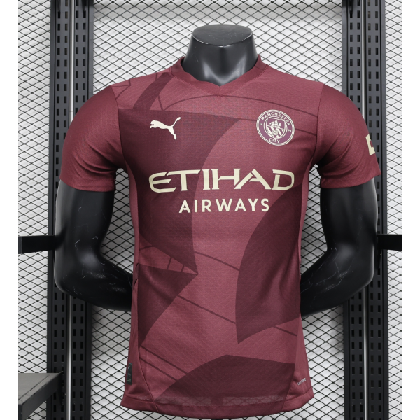 Manchester City 2024/25 Away Replica Custom Jersey - Red