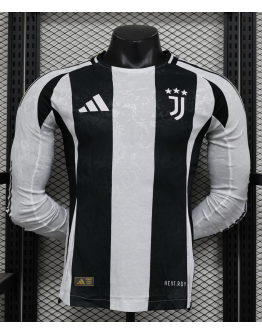 Juventus 2024/25 Home Long Sleeve Replica Custom Jersey - Black_white