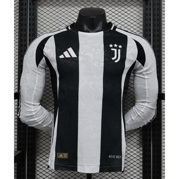 Juventus 2024/25 Home Long Sleeve Replica Custom Jersey - Black_white