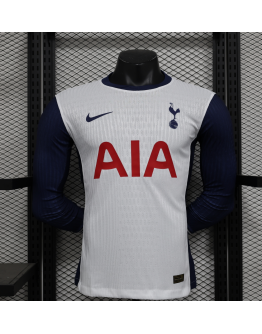 Tottenham 2024/25 Home Long Sleeve Replica Custom Jersey - White