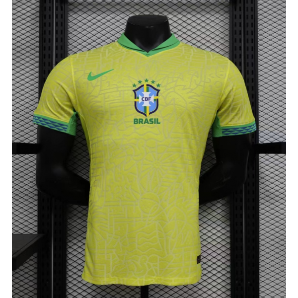 Brazil 2024/25 Home Replica Custom Jersey - Yellow