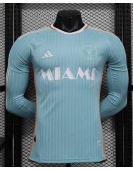 Inter Miami 2024/25 Away Long Sleeve Replica Custom Jersey - Green