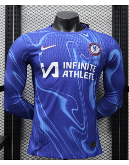 Chelsea 2024/25 Home Long Sleeve Replica Custom Jersey - Deep Blue