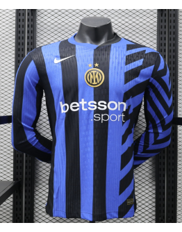 Intel Milan 2024/25 Home Long Sleeve Replica Custom Jersey - Blue